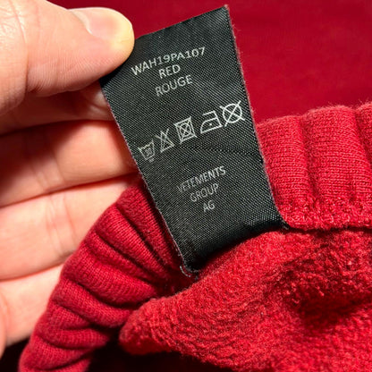 AW18 Vetements Red Spellout Sweatpants