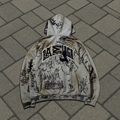 SS23 Balenciaga Grey Skater Zip Up Hoodie