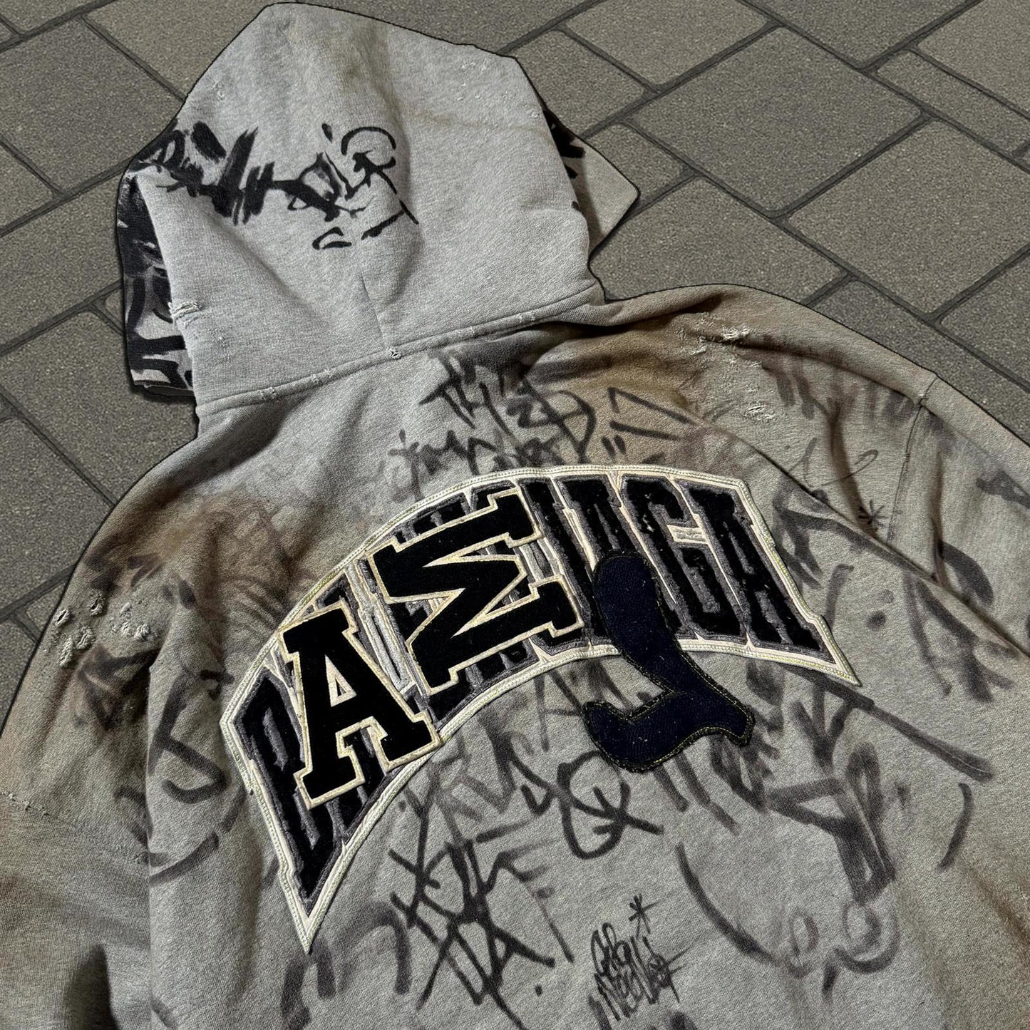 SS23 Balenciaga Grey Skater Zip Up Hoodie