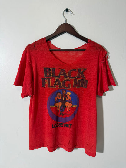 1985 Black Flag Red Loose Nut Tee
