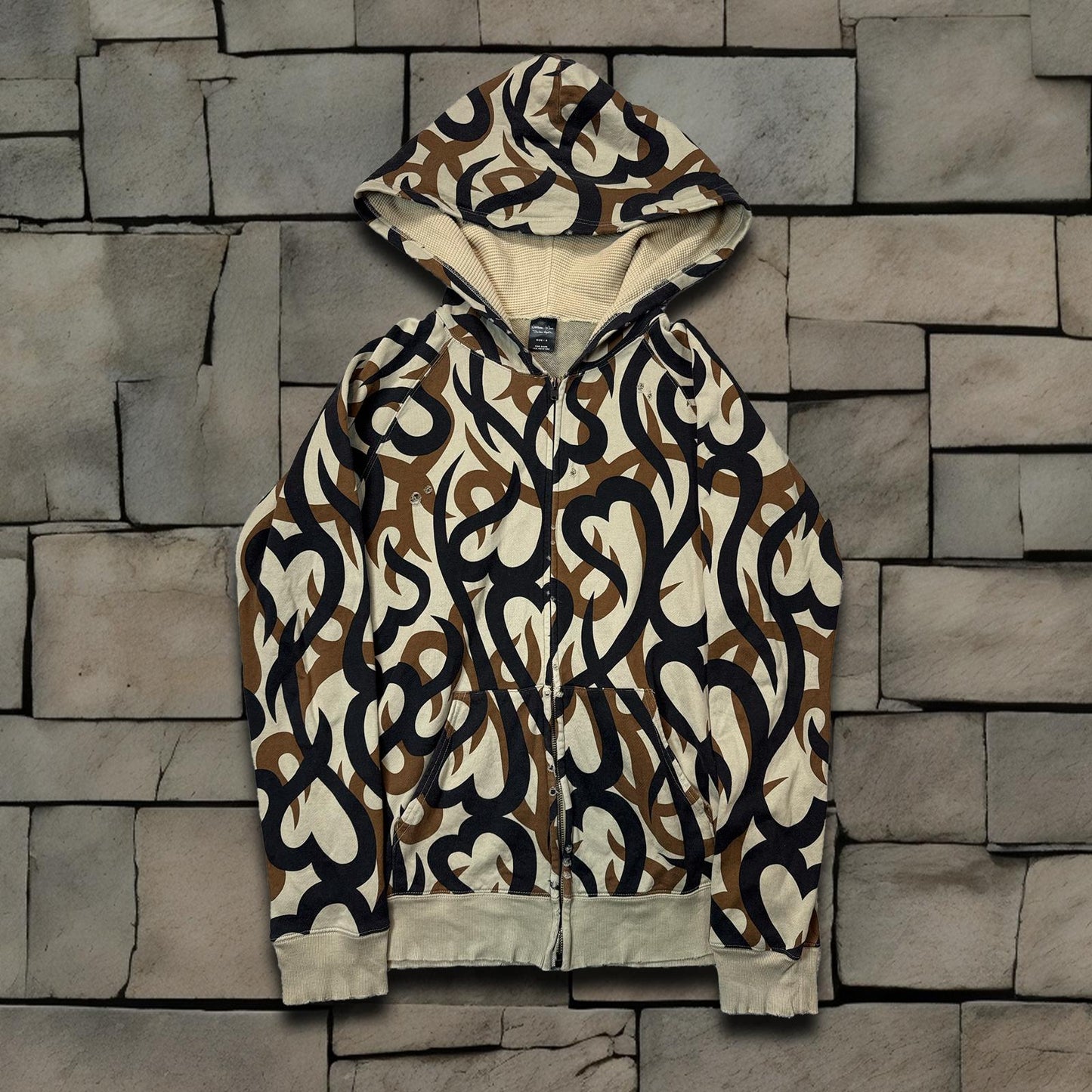 AW04 Number Nine Beige Tribal Zip