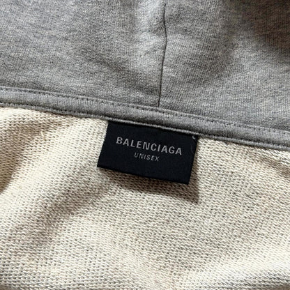 SS23 Balenciaga Grey Skater Zip Up Hoodie