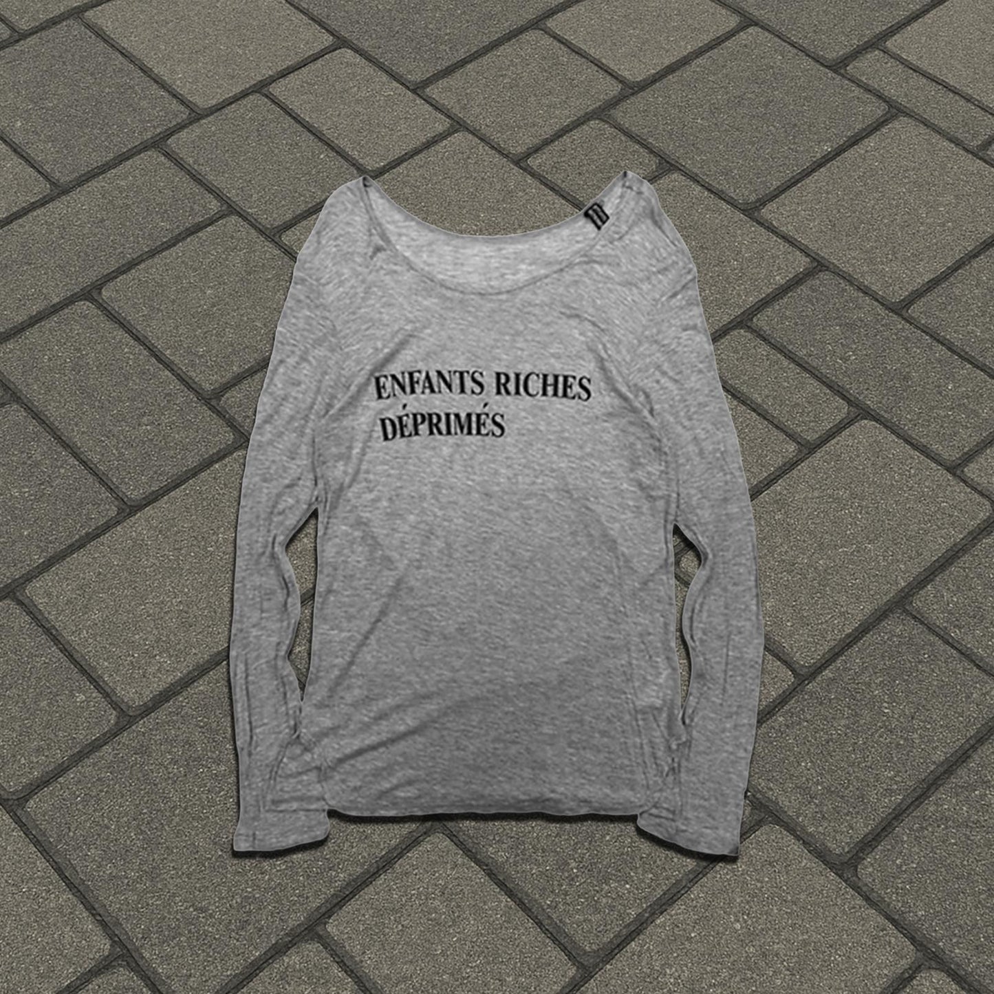 Enfants Riches Déprimés Gray Cashmere Logo Shirt