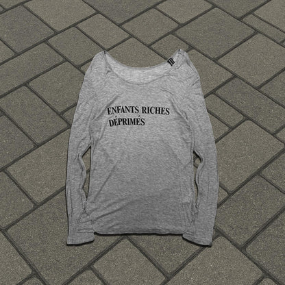 Enfants Riches Déprimés Gray Cashmere Logo Shirt