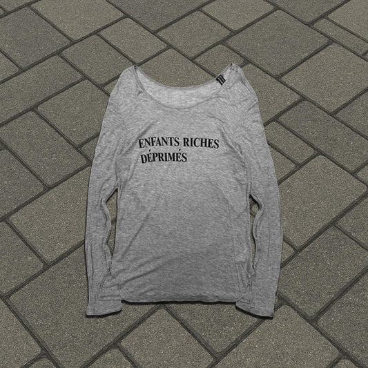 Enfants Riches Déprimés Gray Cashmere Logo Shirt