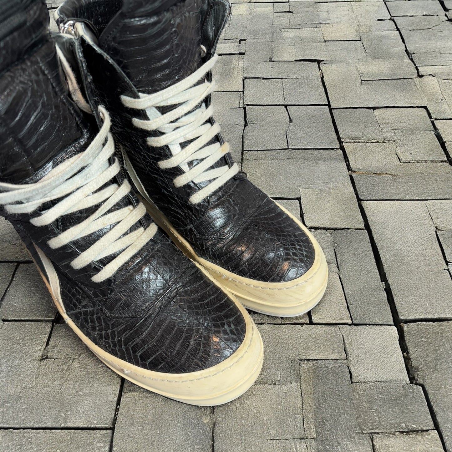 2010 Rick Owens Snakeskin Short Tongue Geobasket
