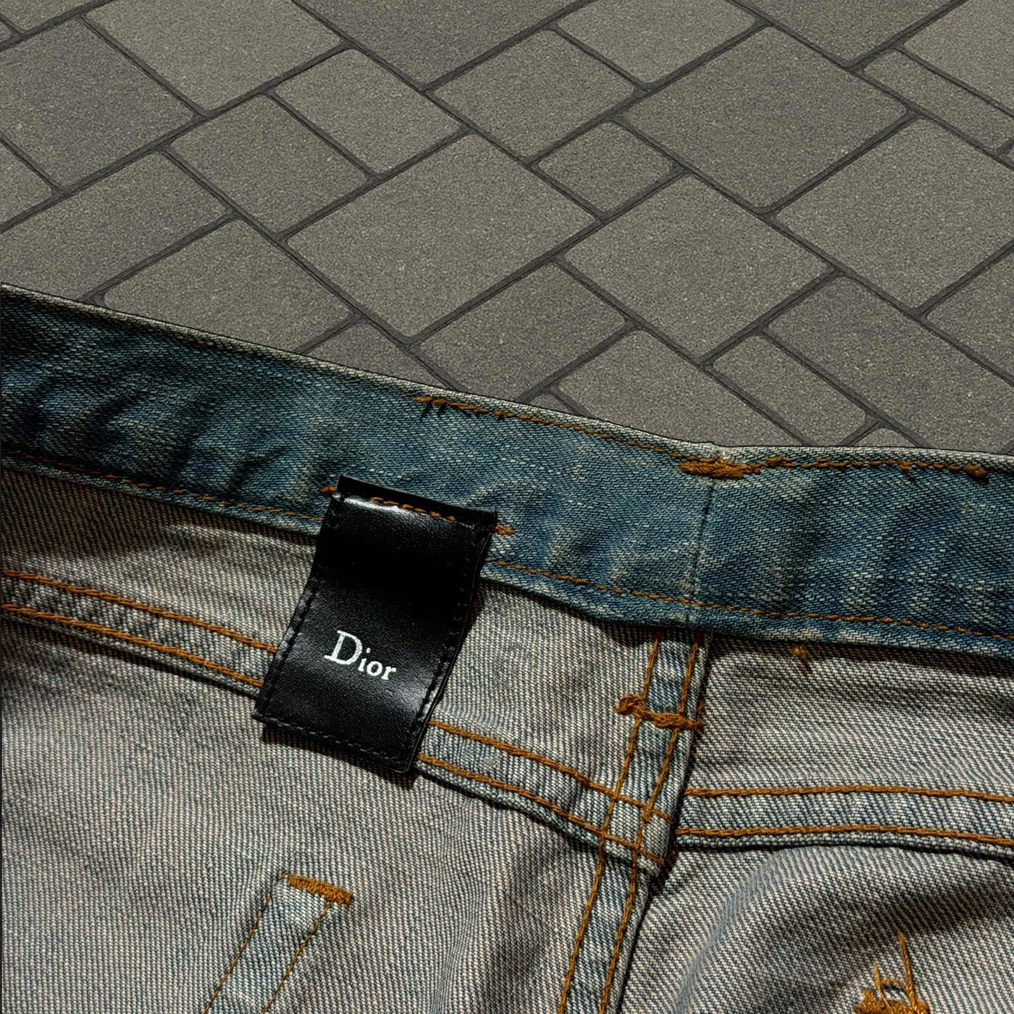 SS04 Dior Homme Bleu Clair Waxed Denim