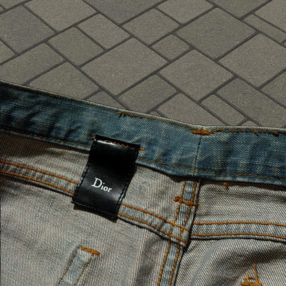SS04 Dior Homme Bleu Clair Waxed Denim