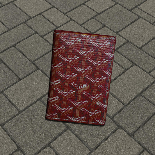 Goyard Wine Red Card Holder
