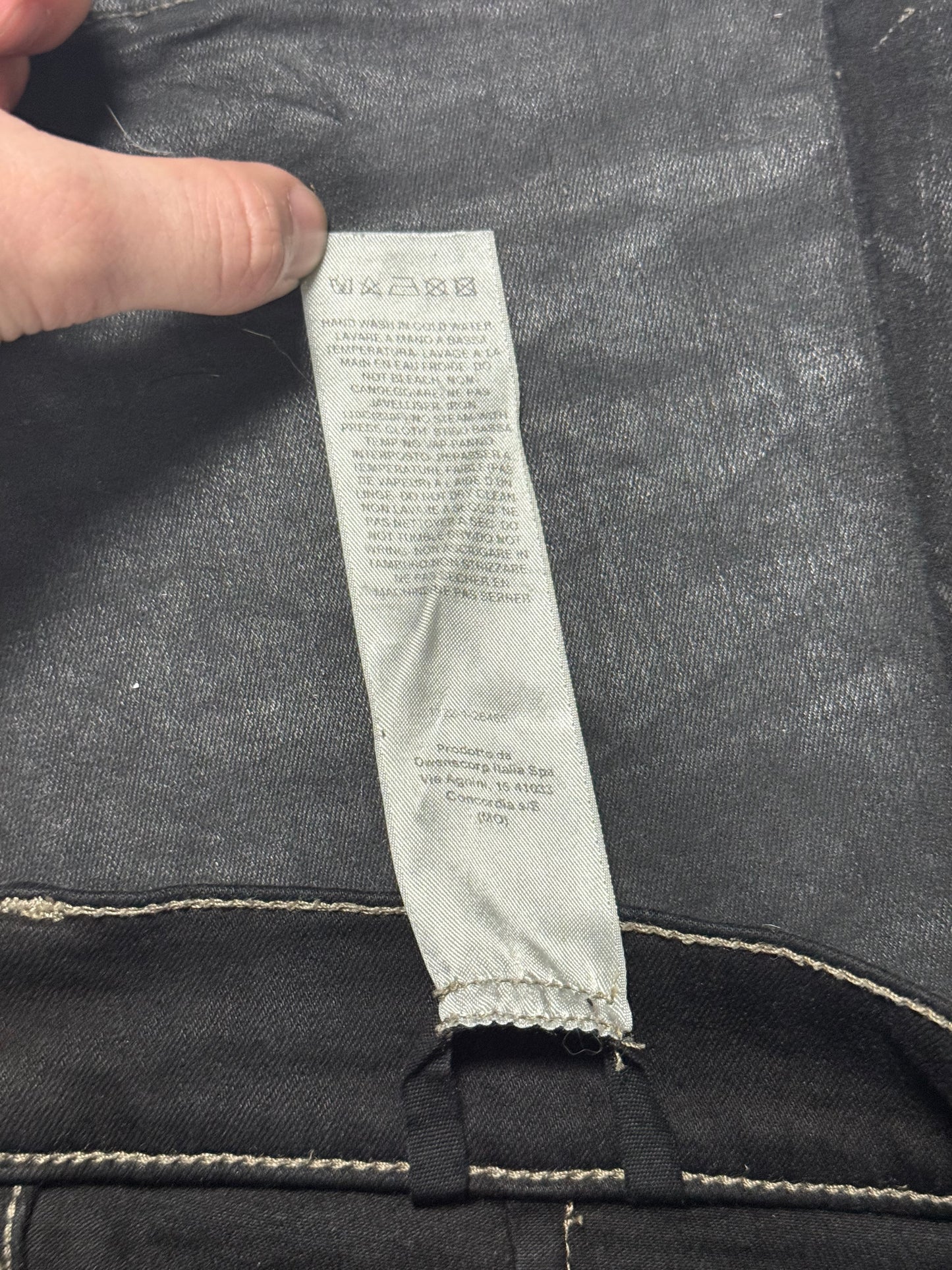 Rick Owens Waxed Bolan Denim