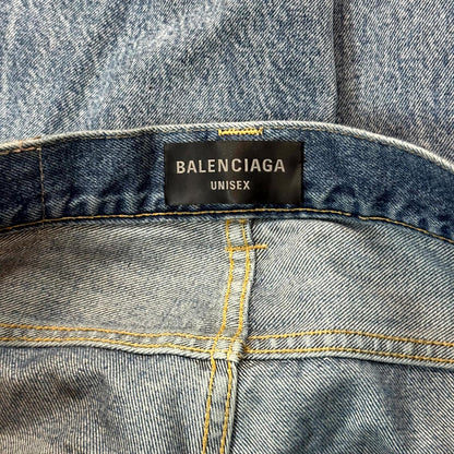 SS23 Balenciaga Blue Lost Tape Flared Denim