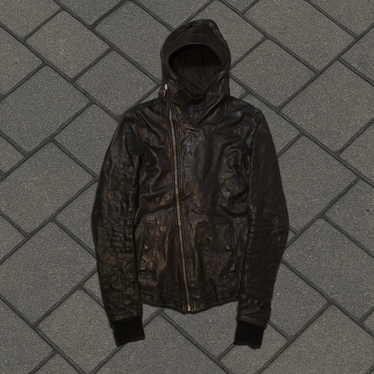 FW09 Rick Owens Leather Scuba Jacket