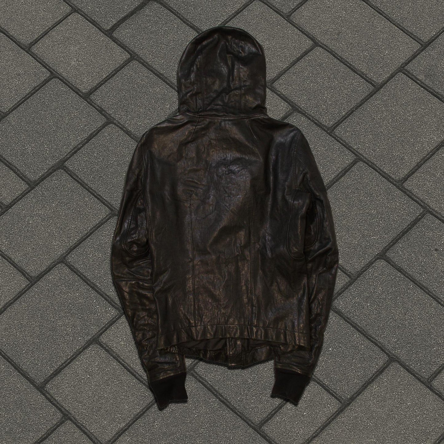 FW09 Rick Owens Leather Scuba Jacket
