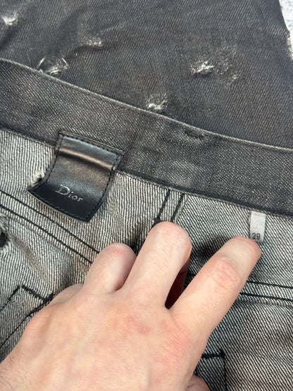 SS04 Dior Homme Waxed Strip Denim