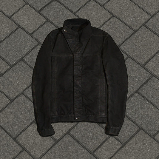 FW16 Rick Owens Waxed Slave Jacket