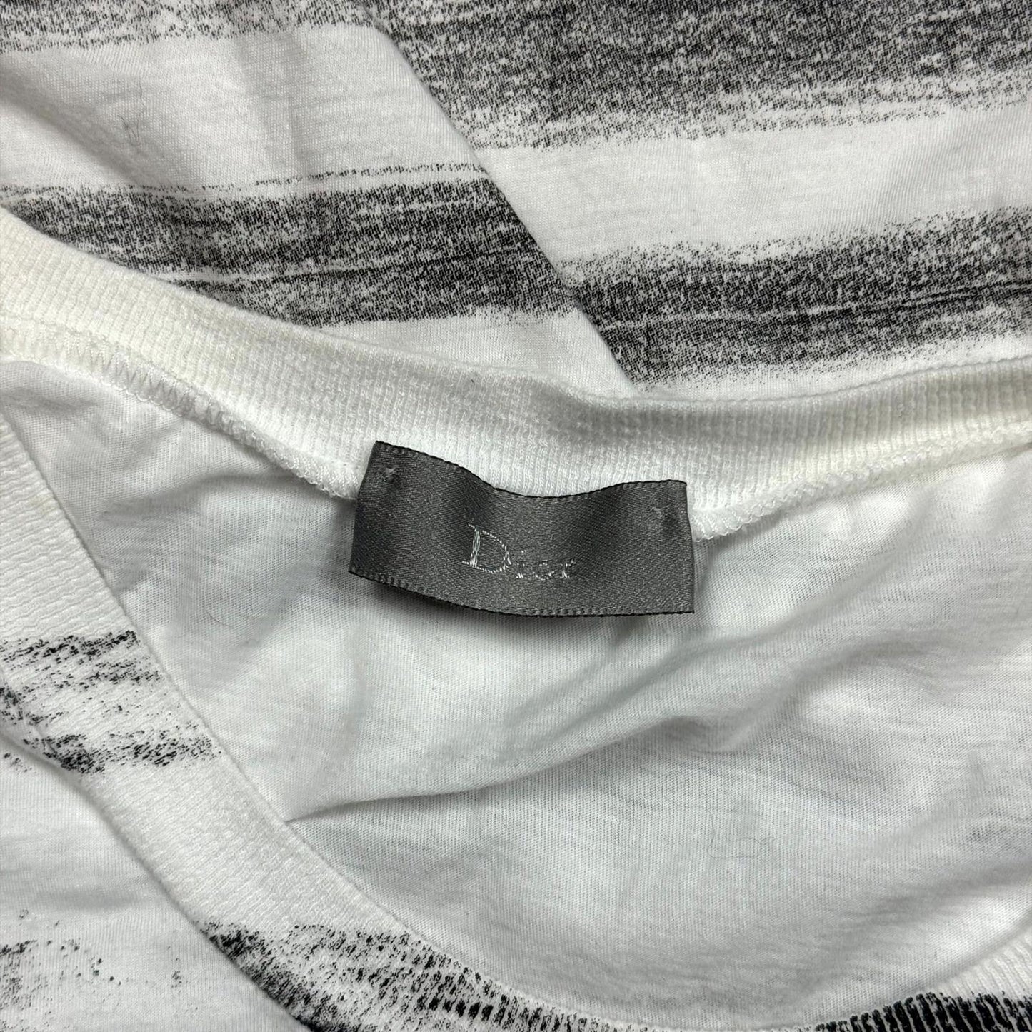 SS05 Dior Homme White Runway Stripe Tee