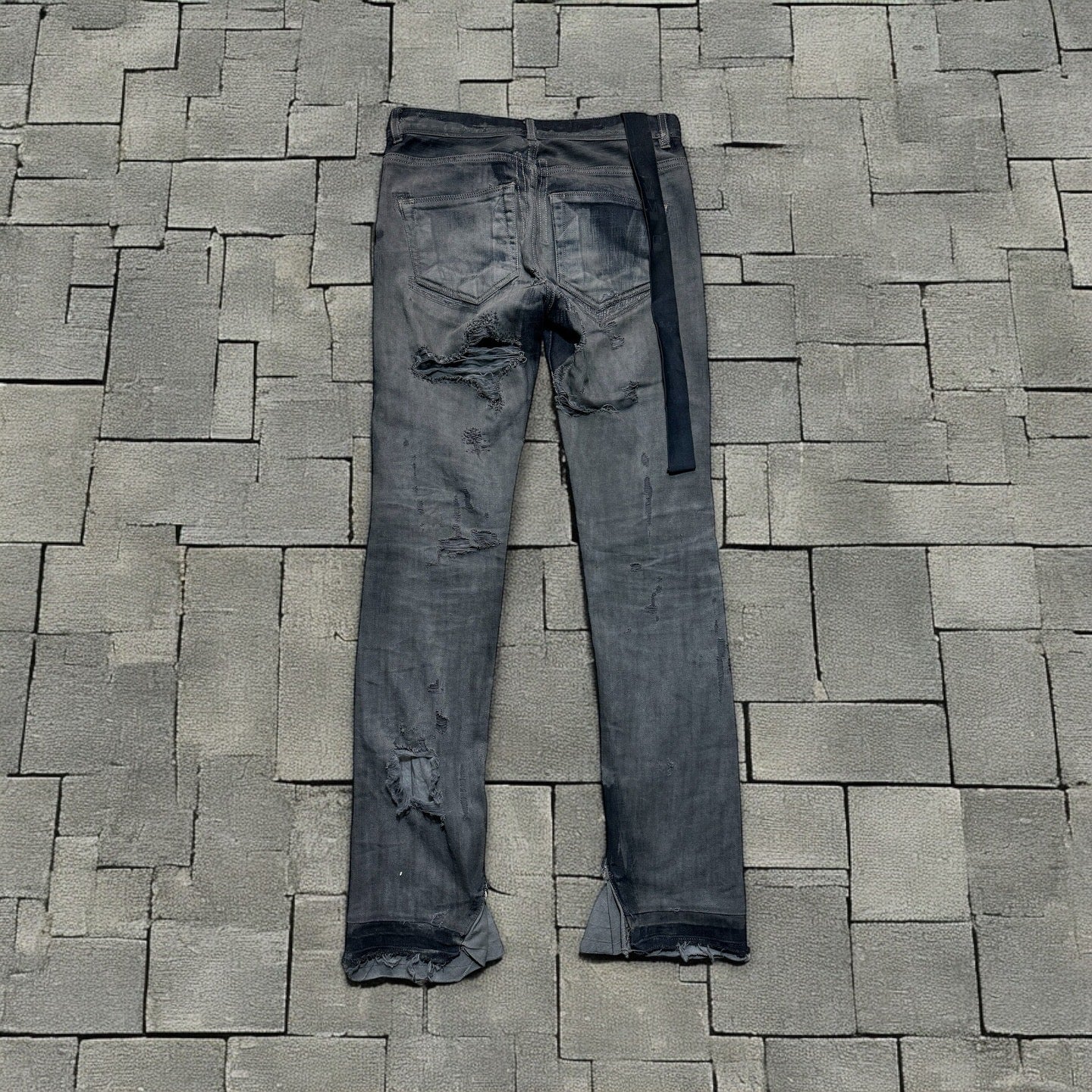 SS09 Rick Owens “Strutter” Hog Wash Banana Cut Denim
