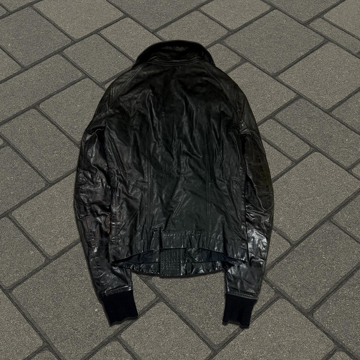 FW13 Rick Owens Plinth Leather Jacket