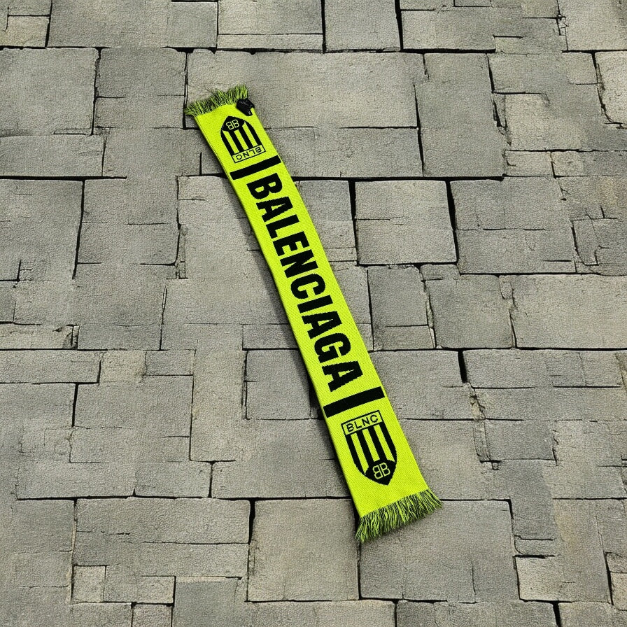 Balenciaga Neon Knit Soccer Scarf