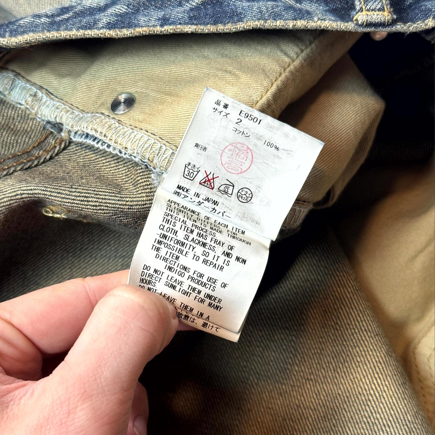 SS10 Undercover Blue Yarn 68 Denim