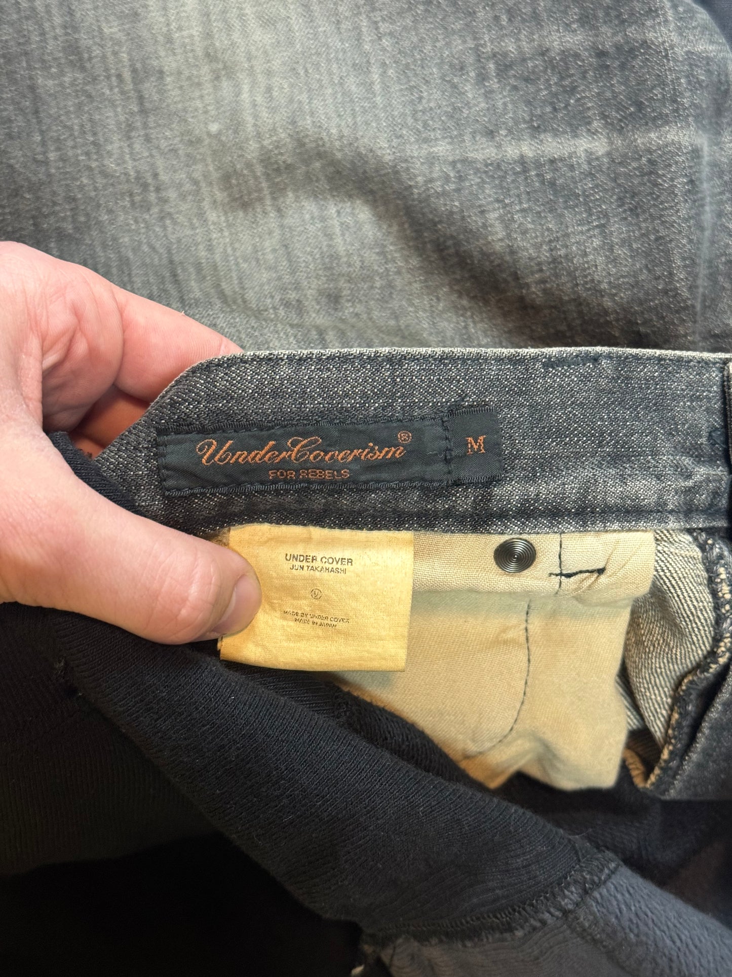 AW02 Undercover Black Rebelgods Hybrid Denim