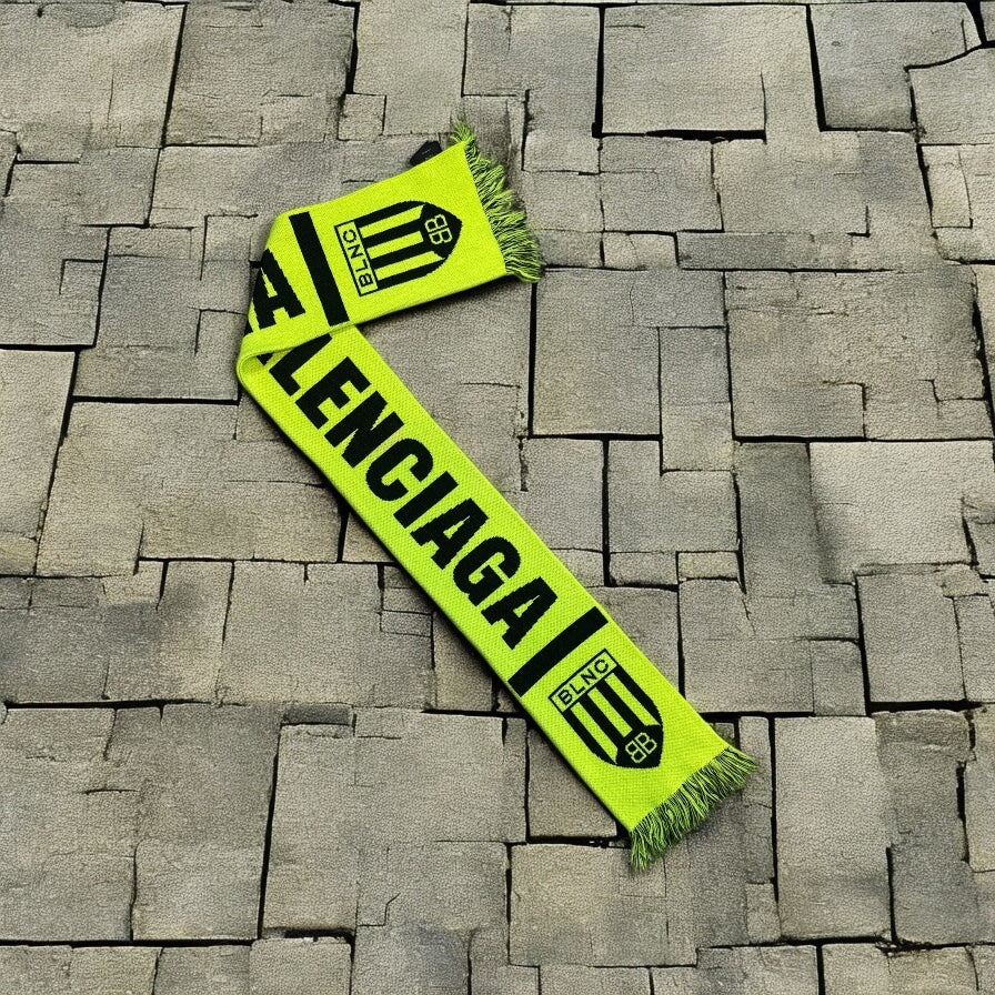Balenciaga Neon Knit Soccer Scarf