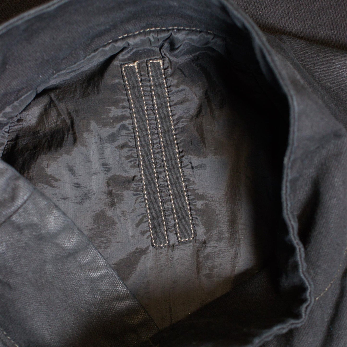 FW16 Rick Owens Waxed Slave Jacket
