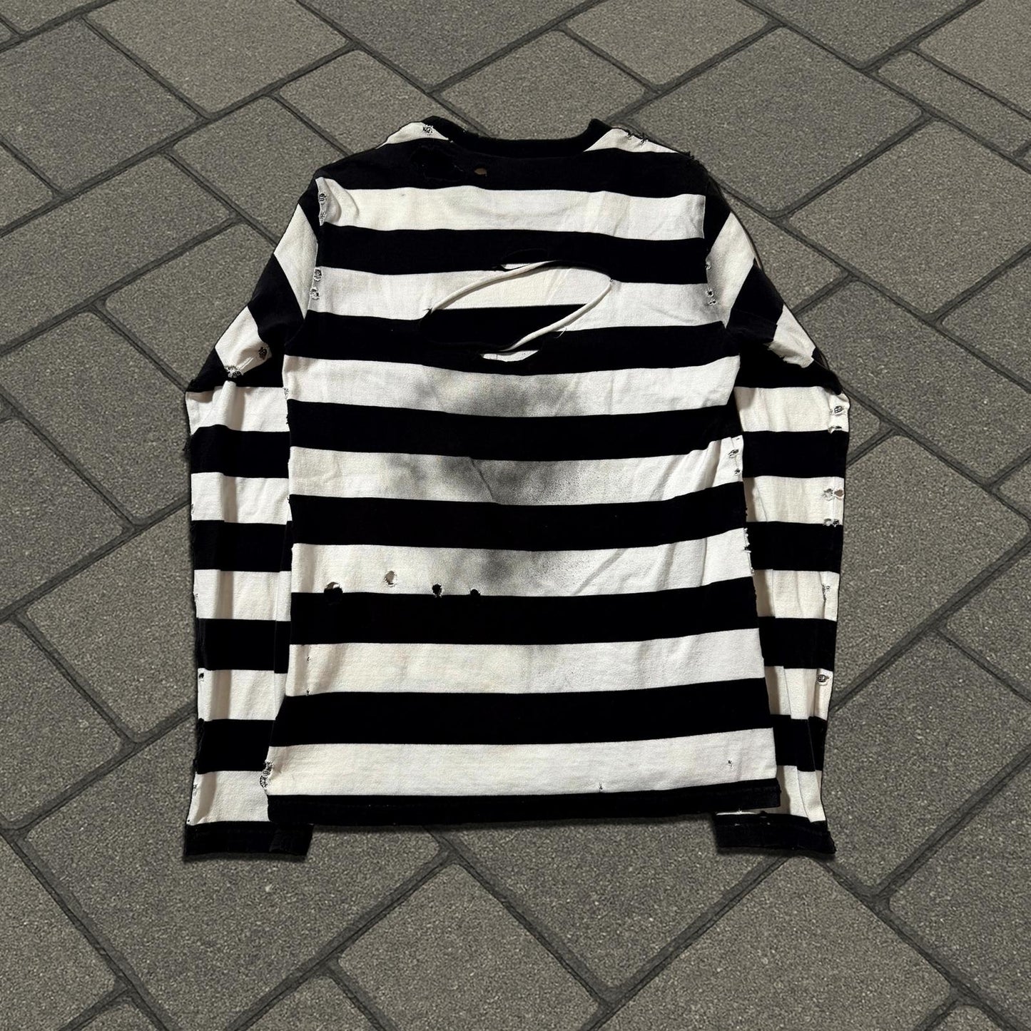 SS02 Number (N)ine Thrashed Striped Shirt
