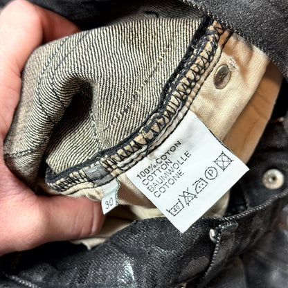 AW03 Dior Homme Black Luster Denim 