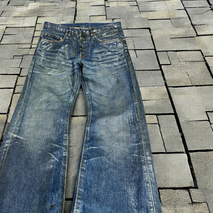 AW05 Dior Homme Clawmark Luster Waxed Denim
