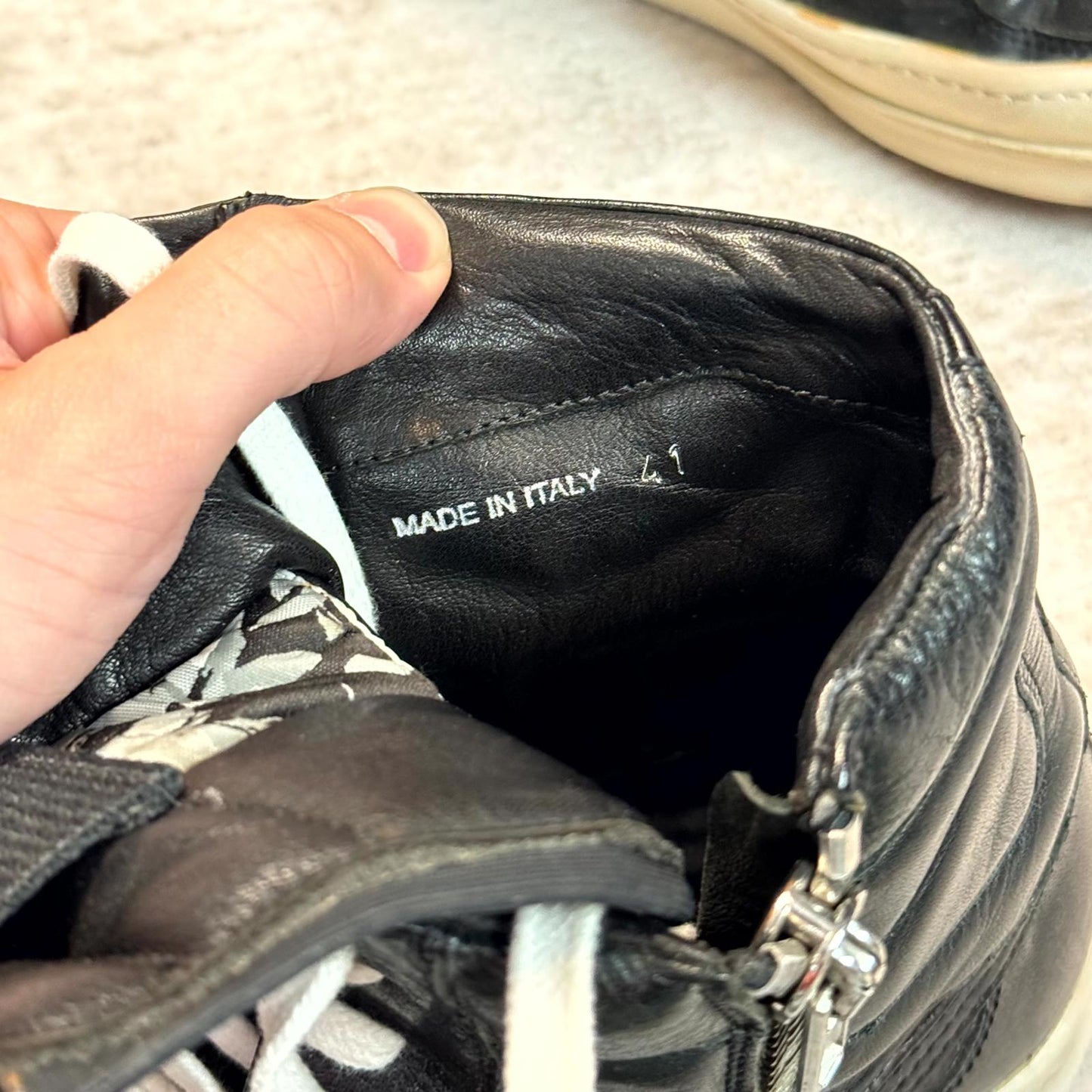 SS10 Rick Owens Black Leather ‘Release’ Dunks