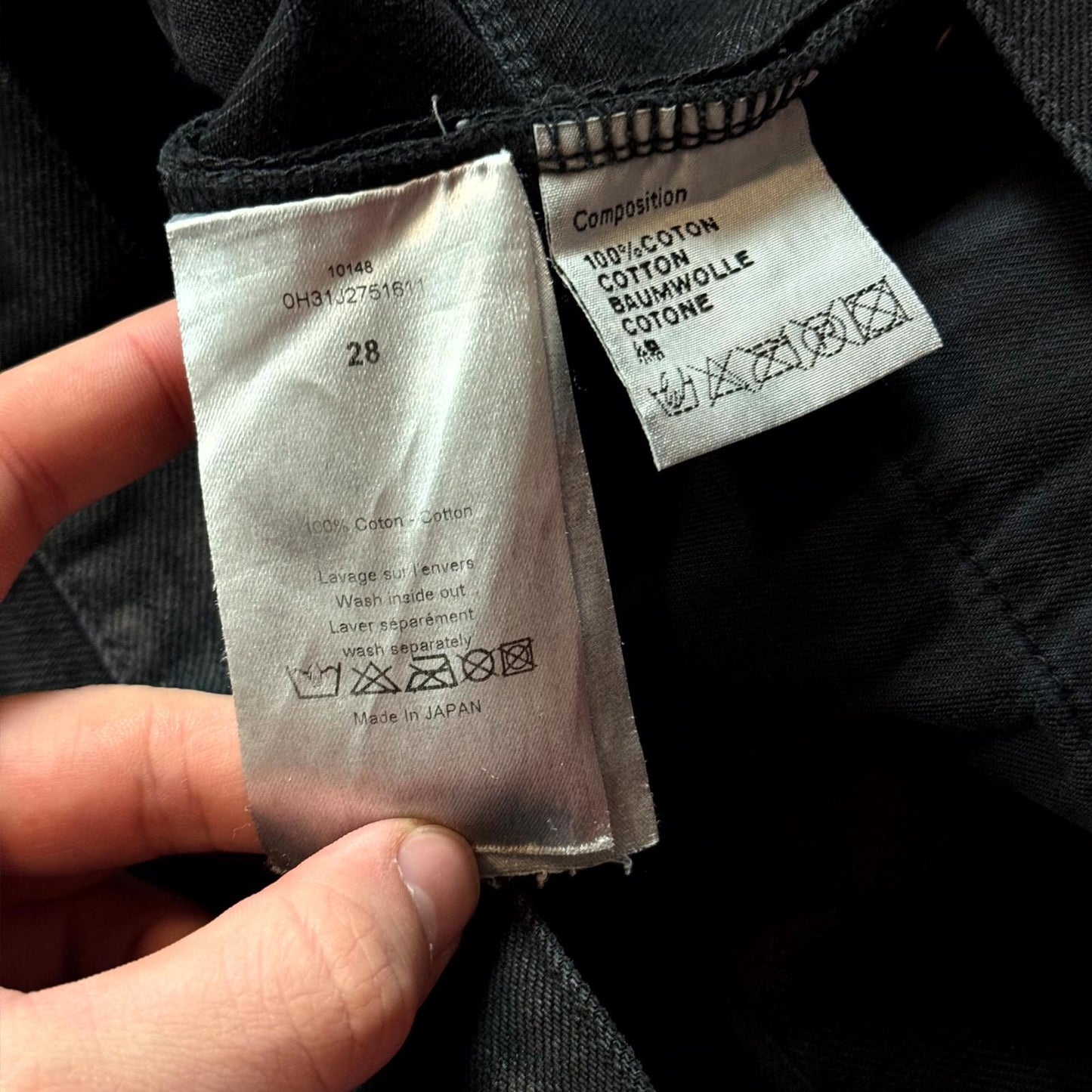 Dior Homme Black Light Wax Denim
