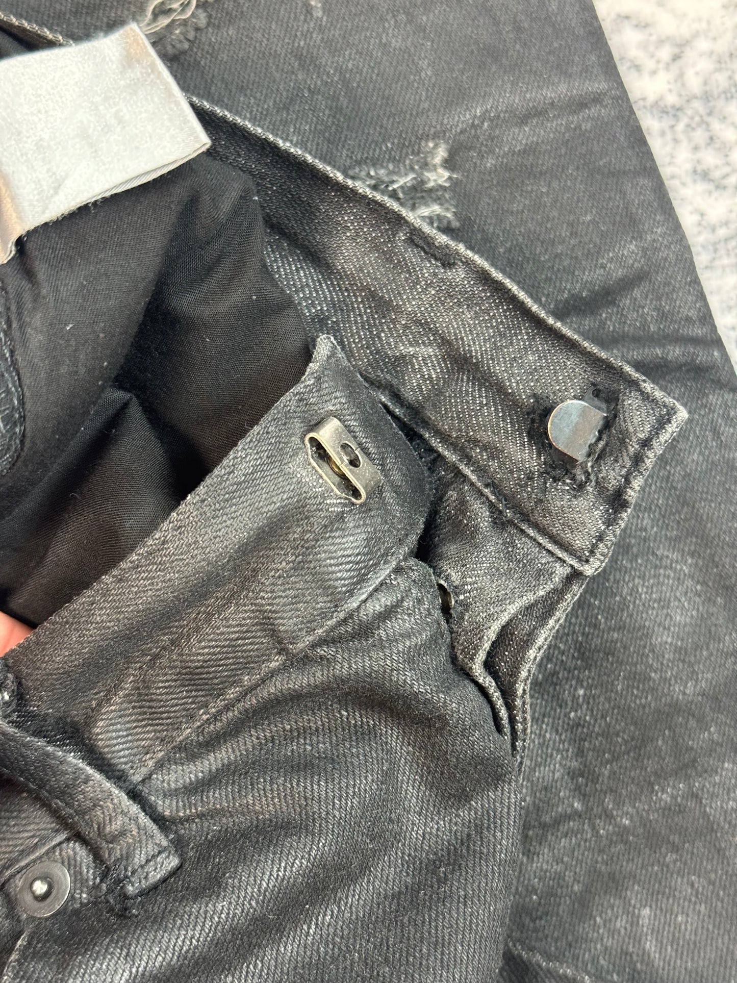SS04 Dior Homme Waxed Strip Denim