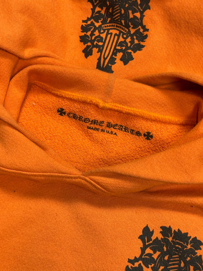 Chrome Hearts Orange Dagger Vine Hoodie