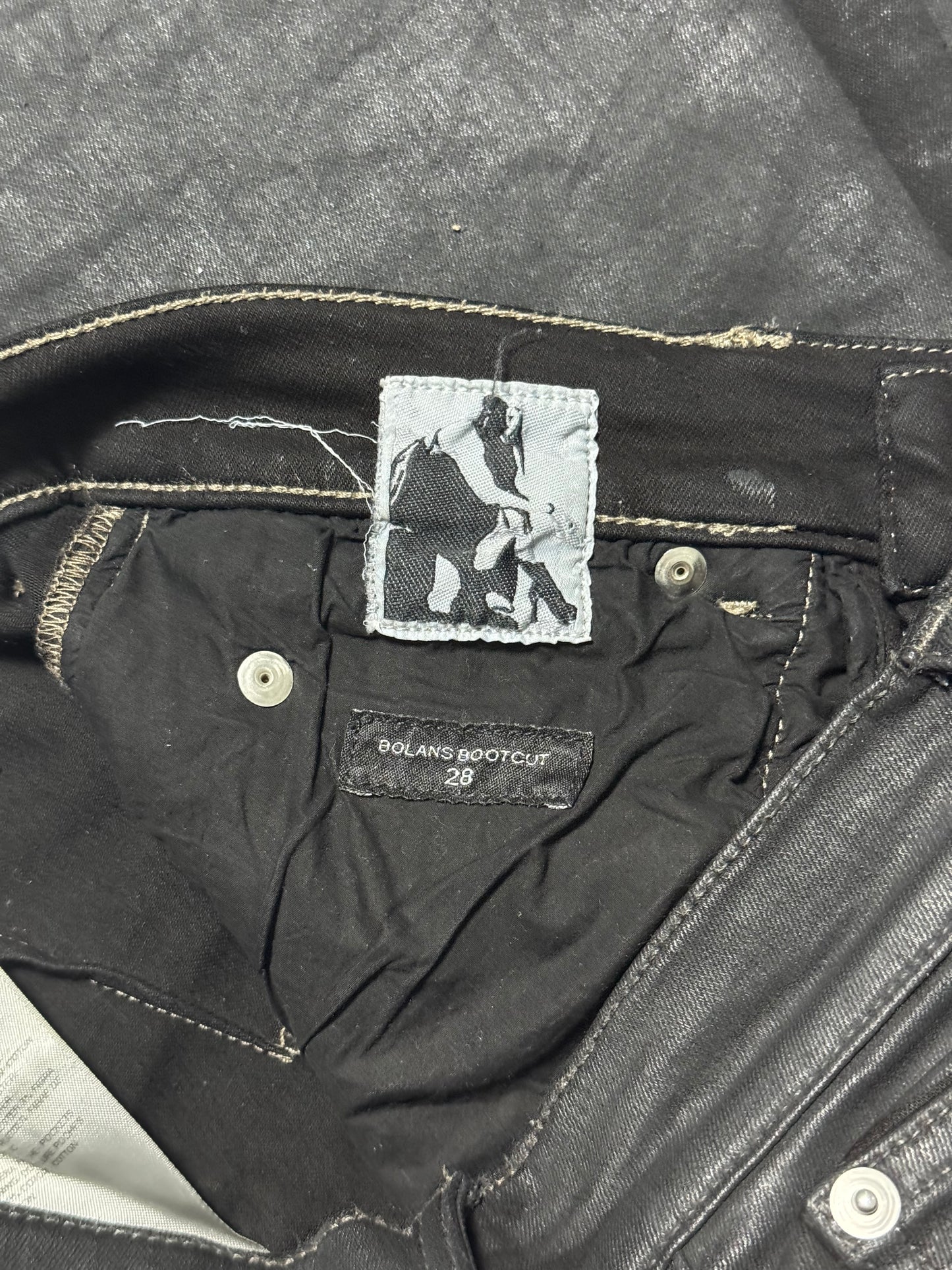 Rick Owens Waxed Bolan Denim