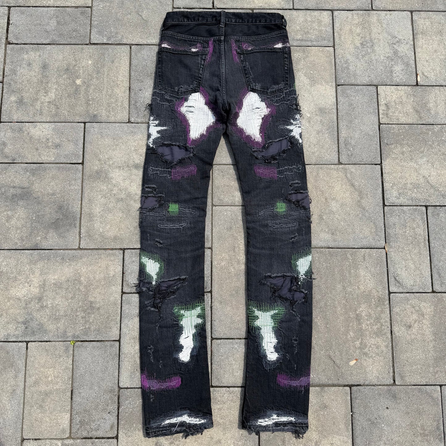 2018 Vlone Black Runway Scab Denim
