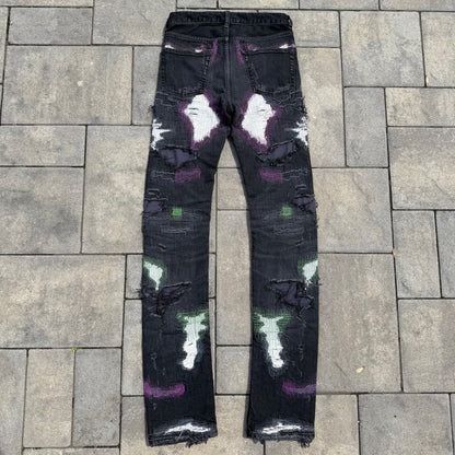 2018 Vlone Black Runway Scab Denim