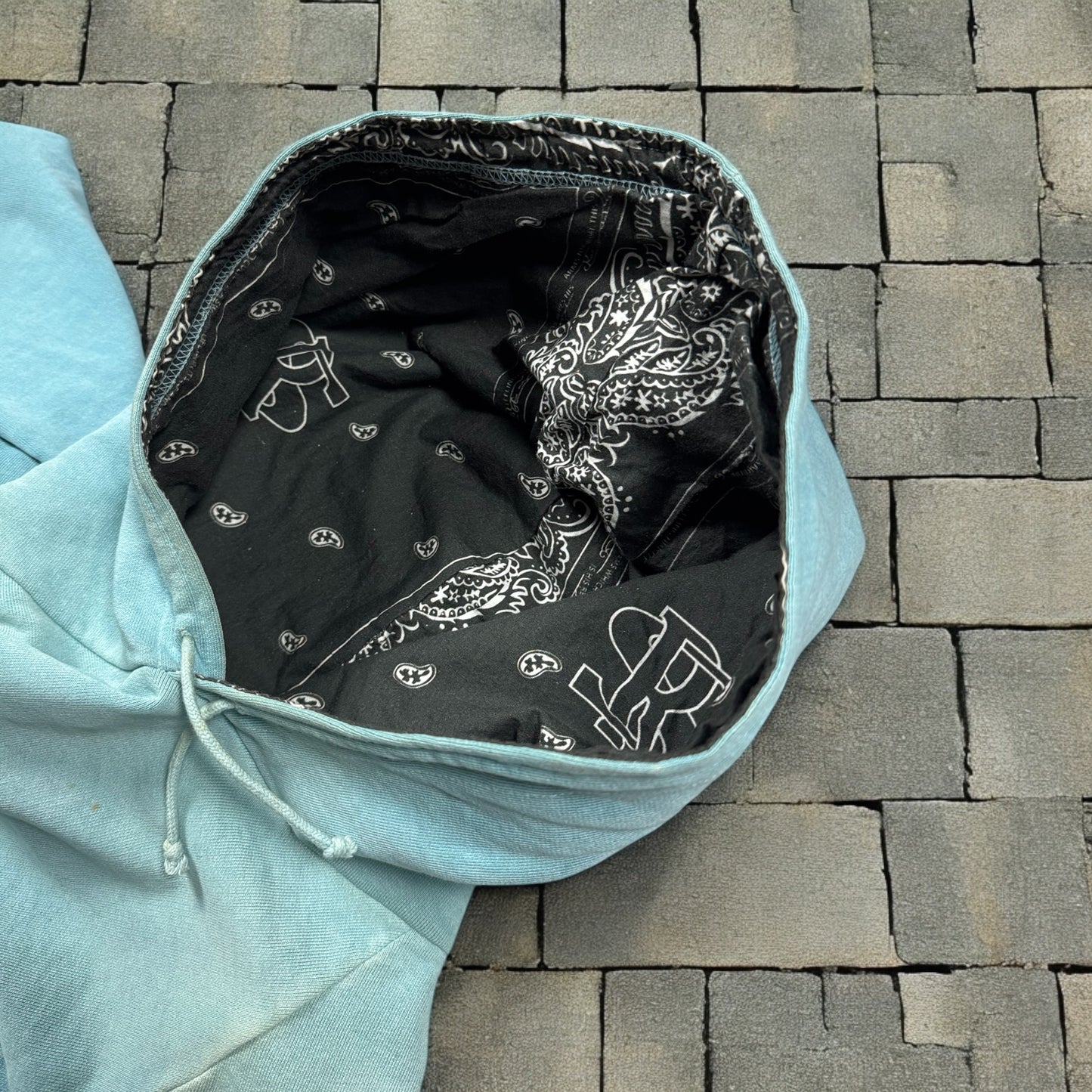 AW04 Raf Simons “Waves” Reverse Paisley Hoodie