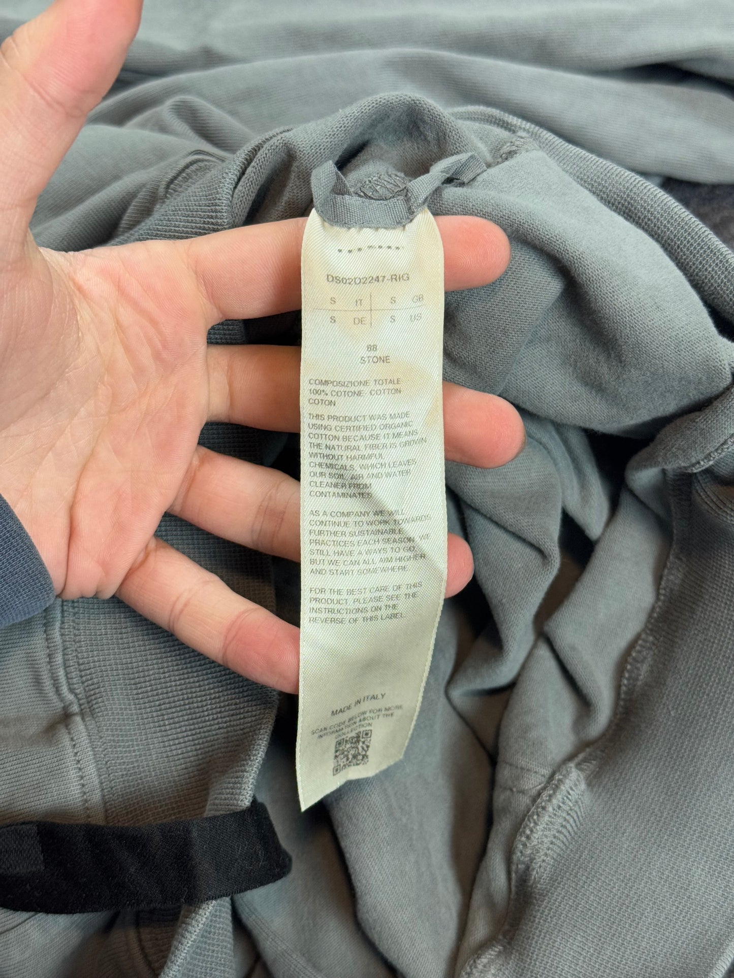 Rick Owens Cropped Grey Mountain Hoodie