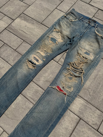 AW04 Undercover Red Yarn 68 Denim