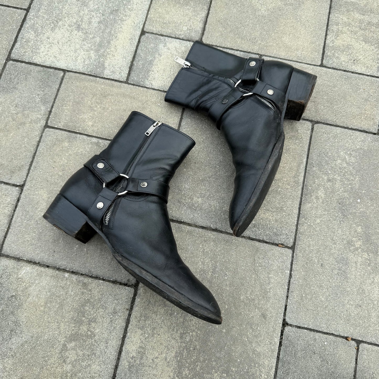Saint Laurent Paris Black Wyatt Boot
