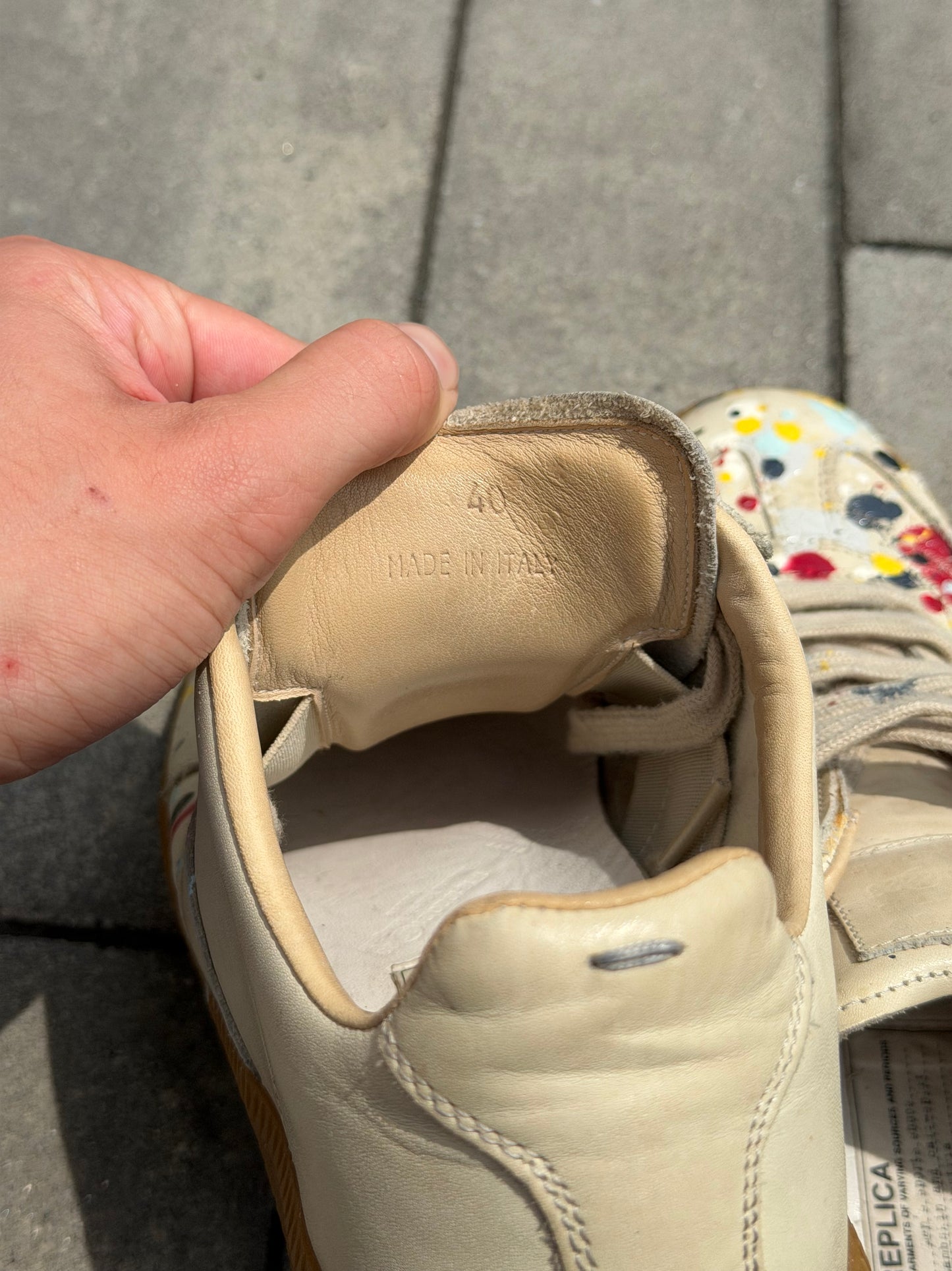 Maison Margiela Paint Splatter Gat Sneaker