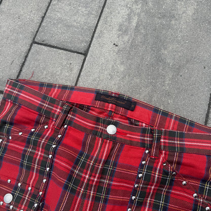 AW02 Undercover Studded Tartan Pants