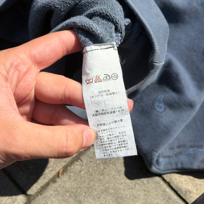 AW04 Raf Simons Blue Pocketless Paisley Hoodie
