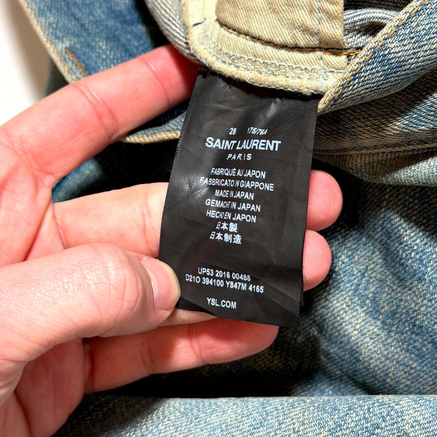 FW16 Saint Laurent Paris Blue D02 Denim