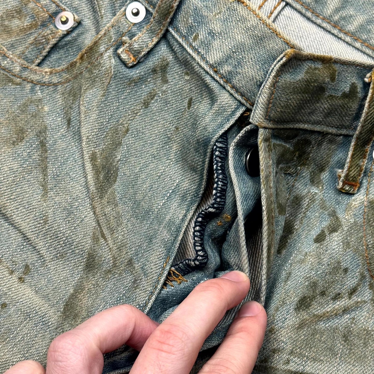 SS04 Dior Homme Waxed Bleu Clair Denim
