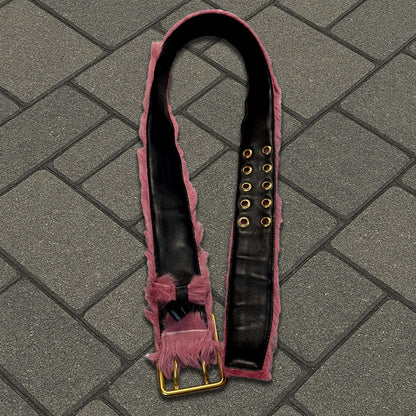 AW17 Prada Pink Fur Belt