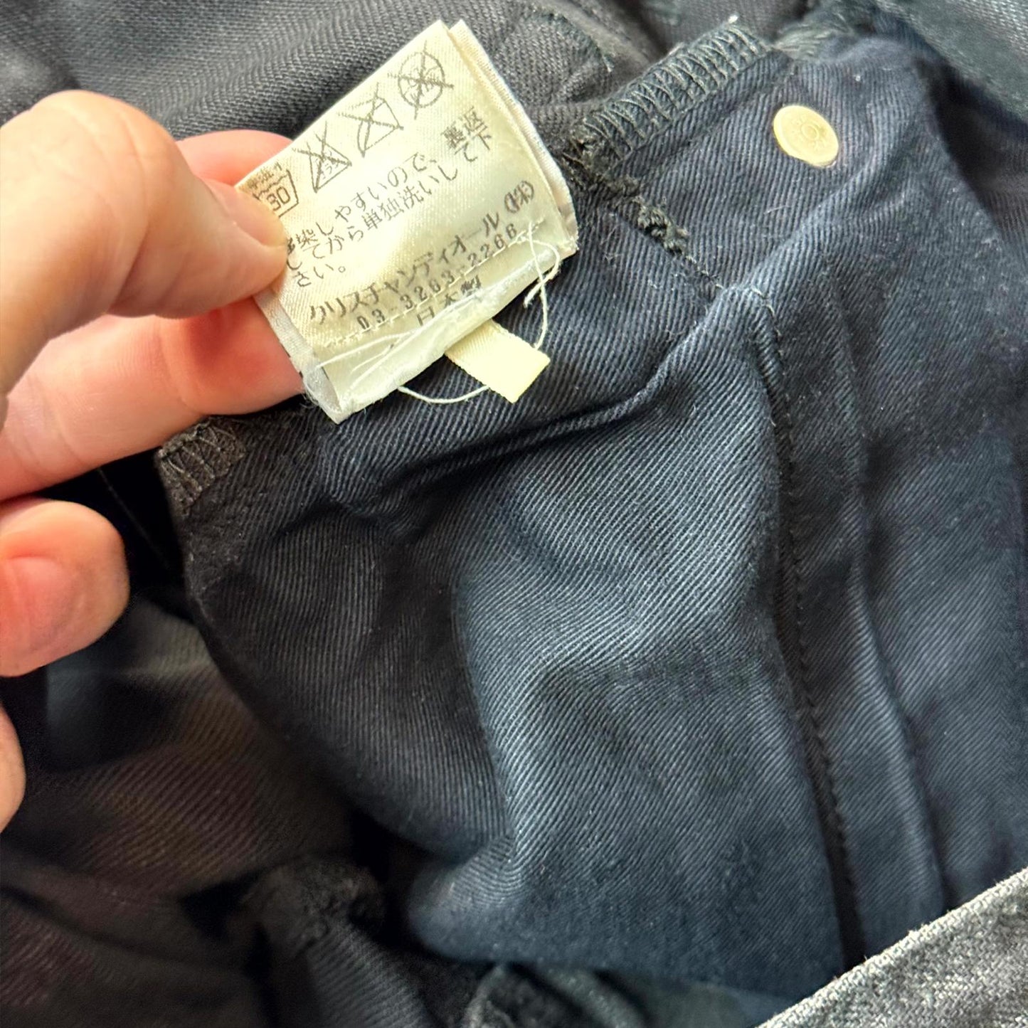 AW07 Dior Homme Light Wax Coated Denim