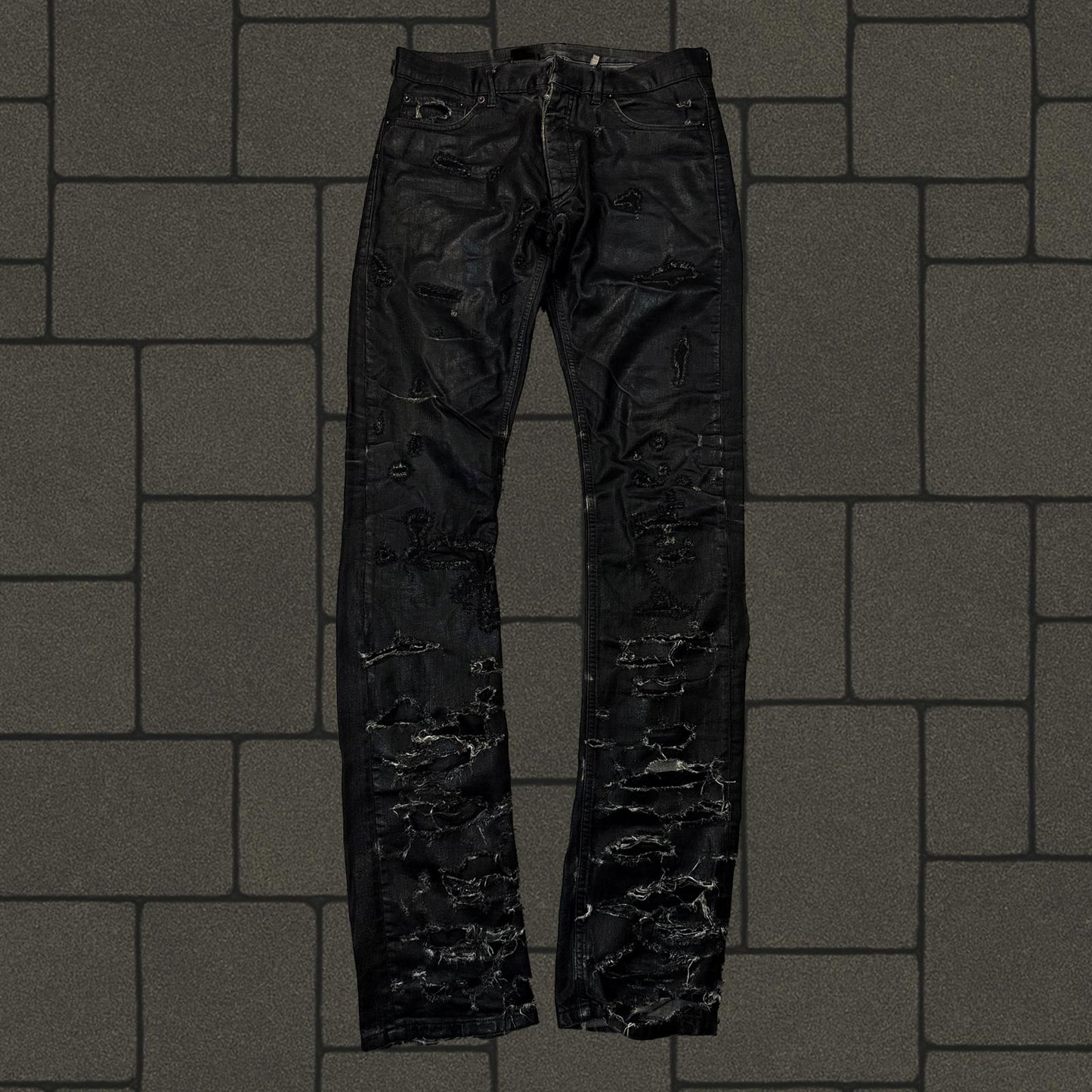 SS04 Dior Homme Waxed Strip Denim