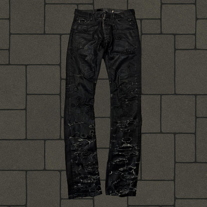 SS04 Dior Homme Waxed Strip Denim